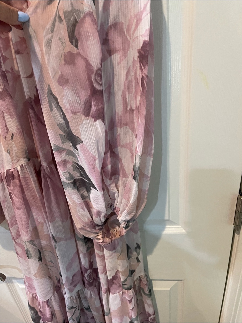 H&M Pink Floral Pleated Midi Dress - Picture 6 of 10